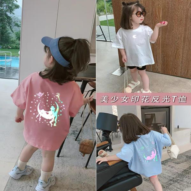 定制服装反光标 七彩LOGO烫画幻彩热转移标图片3