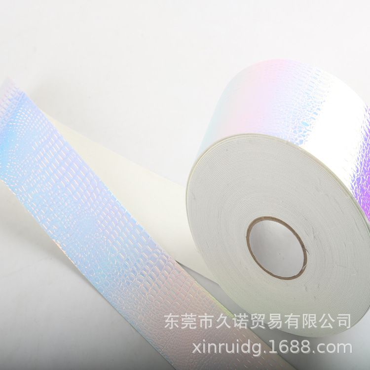 镭射幻彩反光PU革图片3